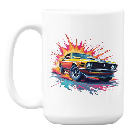 Muscle car w akcji  - Kubek 450ml