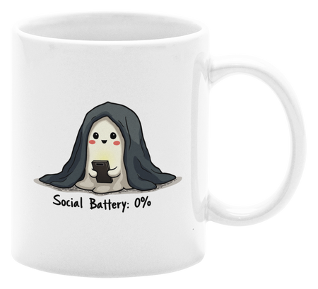 Social Battery: 0%  - Kubek 330ml