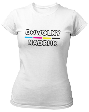 Dowolny nadruk -  Koszulka damska biała