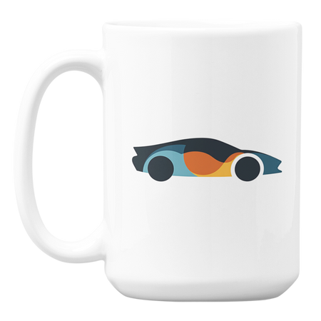 Minimalistyczny samochód  - Kubek 450ml