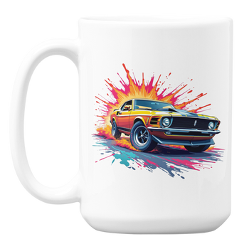 Muscle car w akcji  - Kubek 450ml