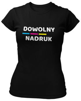 Dowolny nadruk -  Koszulka damska czarna