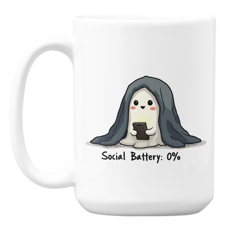 Social Battery: 0%  - Kubek 450ml