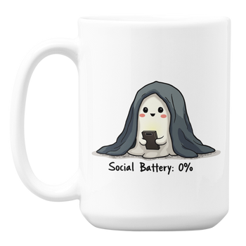 Social Battery: 0%  - Kubek 450ml